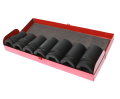 Набор головок торцевых 1" 6-ти гранных 24-38мм ударных глубоких 7 предметов в кейсе JTC-J807L #1