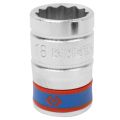 ГОЛОВКА ТОРЦЕВАЯ СТАНДАРТНАЯ ДВЕНАДЦАТИГРАННАЯ 1/2", 18 ММ KING TONY 433018M #1