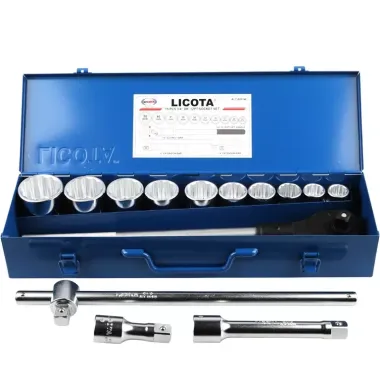 Licota ALT-6001W Набор торцевых головок 3/4", 12гр., 22-50 мм, 15пр.