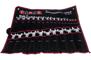 Набор комбинированных гаечных ключей 26 предметов FORCE 5261C