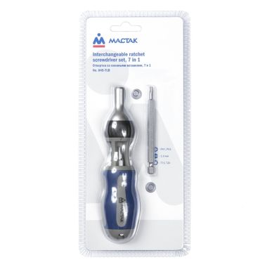 ОТВЕРТКА СО СМЕННЫМИ ВСТАВКАМИ (БИТАМИ), 7 В 1 МАСТАК 049-7LB #6