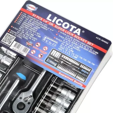 Набор торцевых головок 1/4" в ложементе, 51 пр. Licota ACK-384002 #2