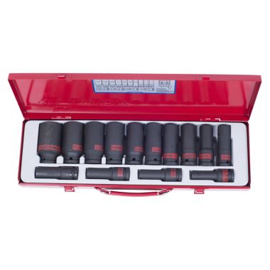 Набор ударных глубоких торцевых головок 1/2", шестигранные, 3/8"-1&1/4", 15 предметов KING TONY 4416SP #2