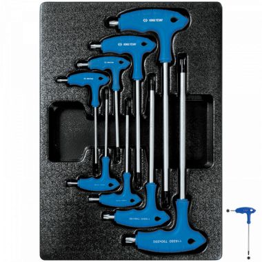 НАБОР L-ОБРАЗНЫХ КЛЮЧЕЙ TORX, ЛОЖЕМЕНТ, 8 ПРЕДМЕТОВ KING TONY 9-22308TR