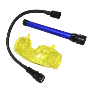 UV-ЛАМПА Errecom RK1267 питание 3 батарейки АА, очки,насадка с белым светом 5 LED