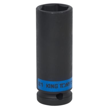 ГОЛОВКА ТОРЦЕВАЯ УДАРНАЯ ГЛУБОКАЯ ШЕСТИГРАННАЯ 1/2", 21 ММ KING TONY 443521M