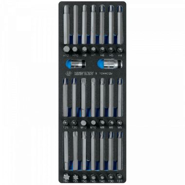 НАБОР ВСТАВОК (БИТ) 10 ММ, TORX, SPLINE, HEX, ЛОЖЕМЕНТ, 44 ПРЕДМЕТА KING TONY 9-1044CQV
