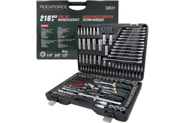 Набор инструментов ROCKFORCE 1/4", 3/8", 1/2" 6 гранные, 216 предметов RF-38841