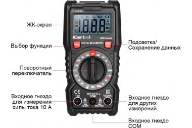 МУЛЬТИМЕТР ЦИФРОВОЙ ICARTOOL IC-M830L #2