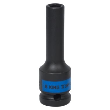 ГОЛОВКА ТОРЦЕВАЯ УДАРНАЯ ГЛУБОКАЯ ШЕСТИГРАННАЯ 1/2", 8 ММ KING TONY 443508M