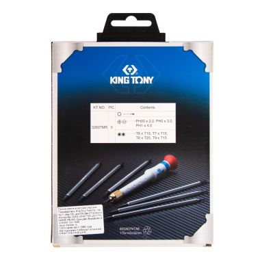 НАБОР ПРЕЦИЗИОННАЯ ОТВЕРТКА С НАСАДКАМИ, 8 ПРЕДМЕТОВ KING TONY 32607MR #3