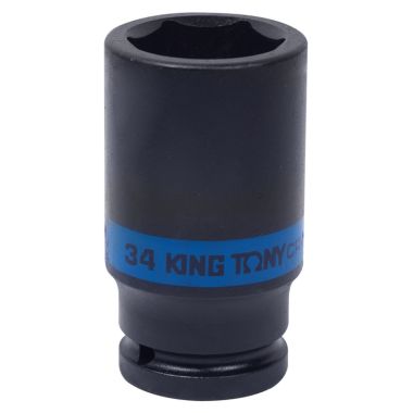 ГОЛОВКА ТОРЦЕВАЯ УДАРНАЯ ГЛУБОКАЯ ШЕСТИГРАННАЯ 3/4", 34 ММ KING TONY 643534M