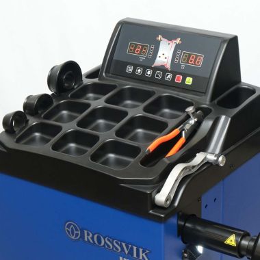 Станок балансировочный ROSSVIK VT-62 NEW (электронная линейка, автостоп, LASER, LED) RAL5005 СИНИЙ #3