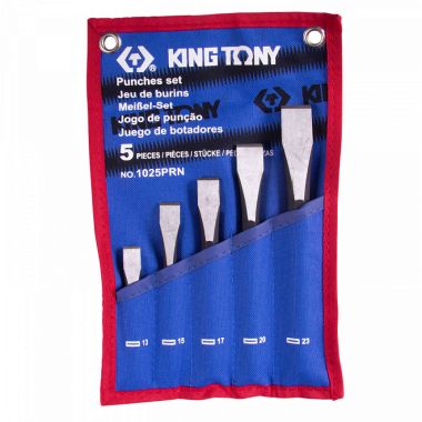 НАБОР ЗУБИЛ, ЧЕХОЛ ИЗ ТЕТОРОНА, 5 ПРЕДМЕТОВ KING TONY 1025PRN